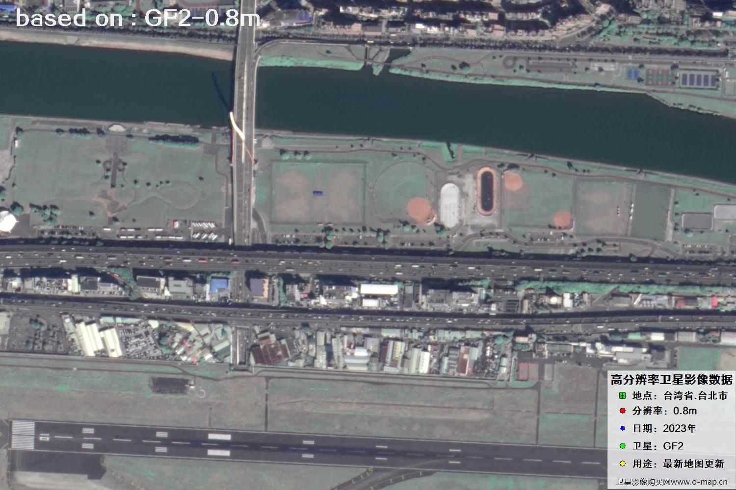 中国台北市2023年GF2卫星图像