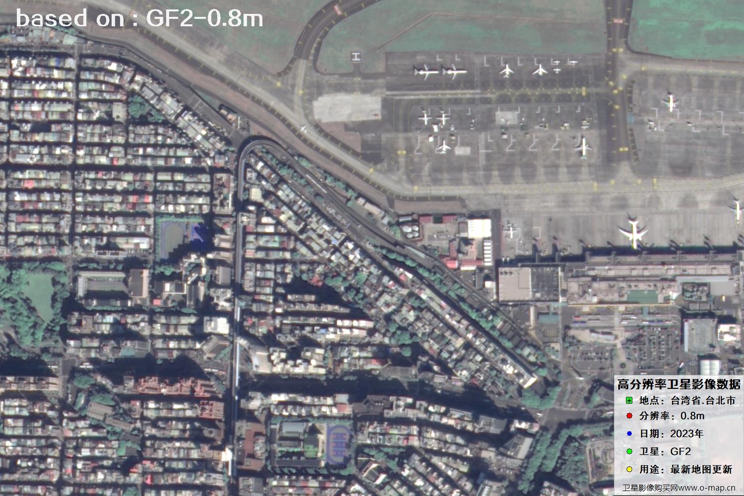 中国台北市2023年GF2卫星图像