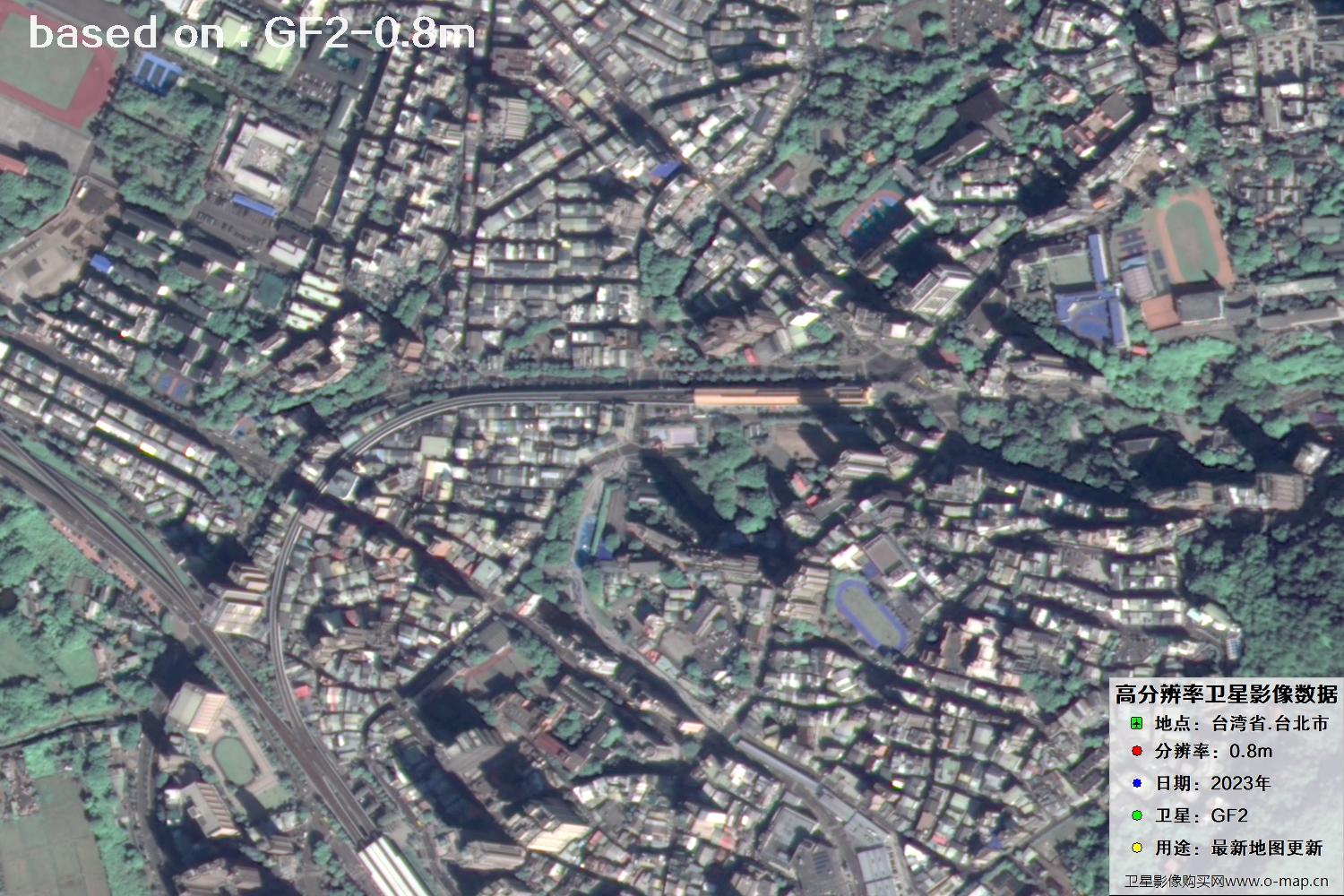 中国台北市2023年GF2卫星图像