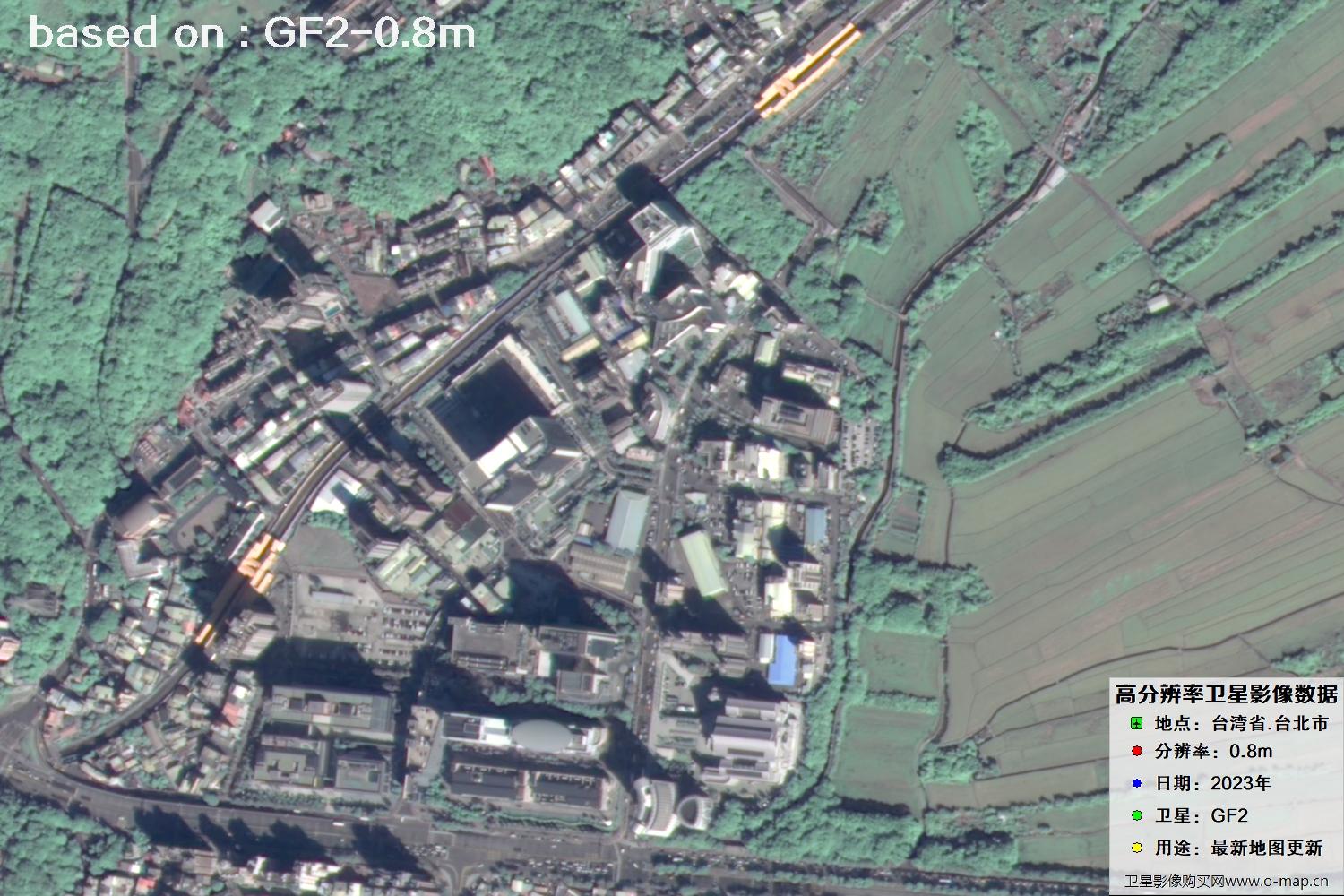 中国台北市2023年GF2卫星图像