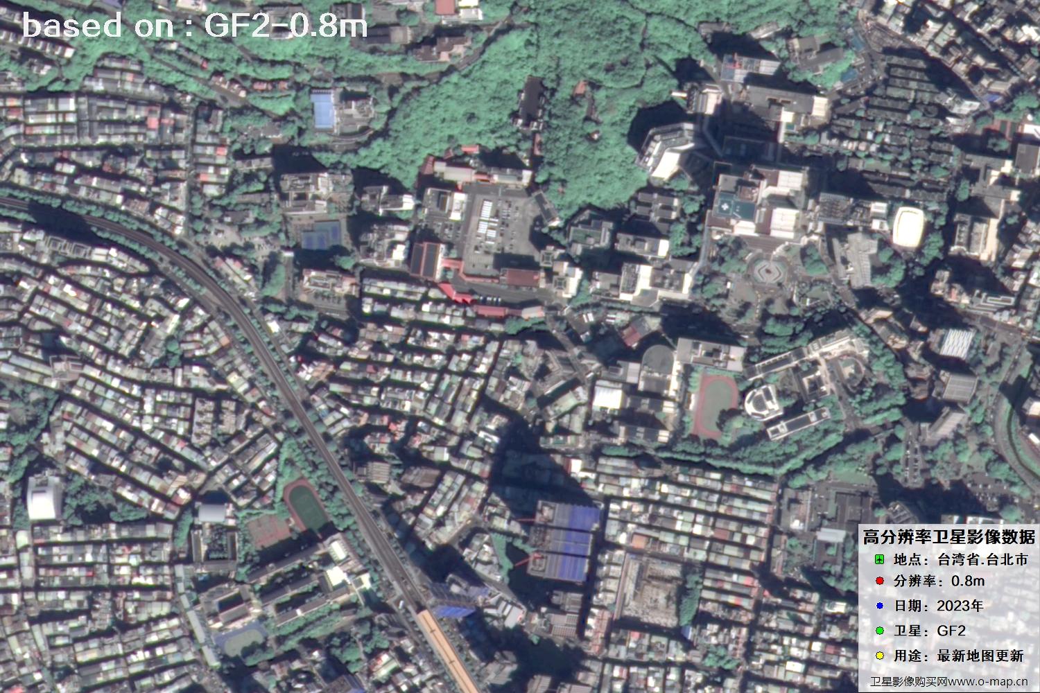 中国台北市2023年GF2卫星图像