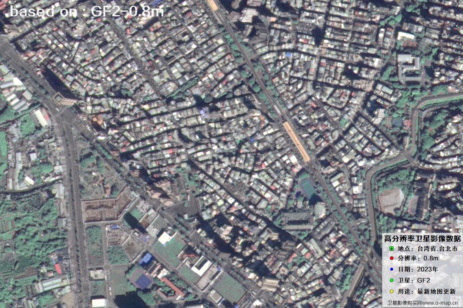 中国台北市2023年GF2卫星图像