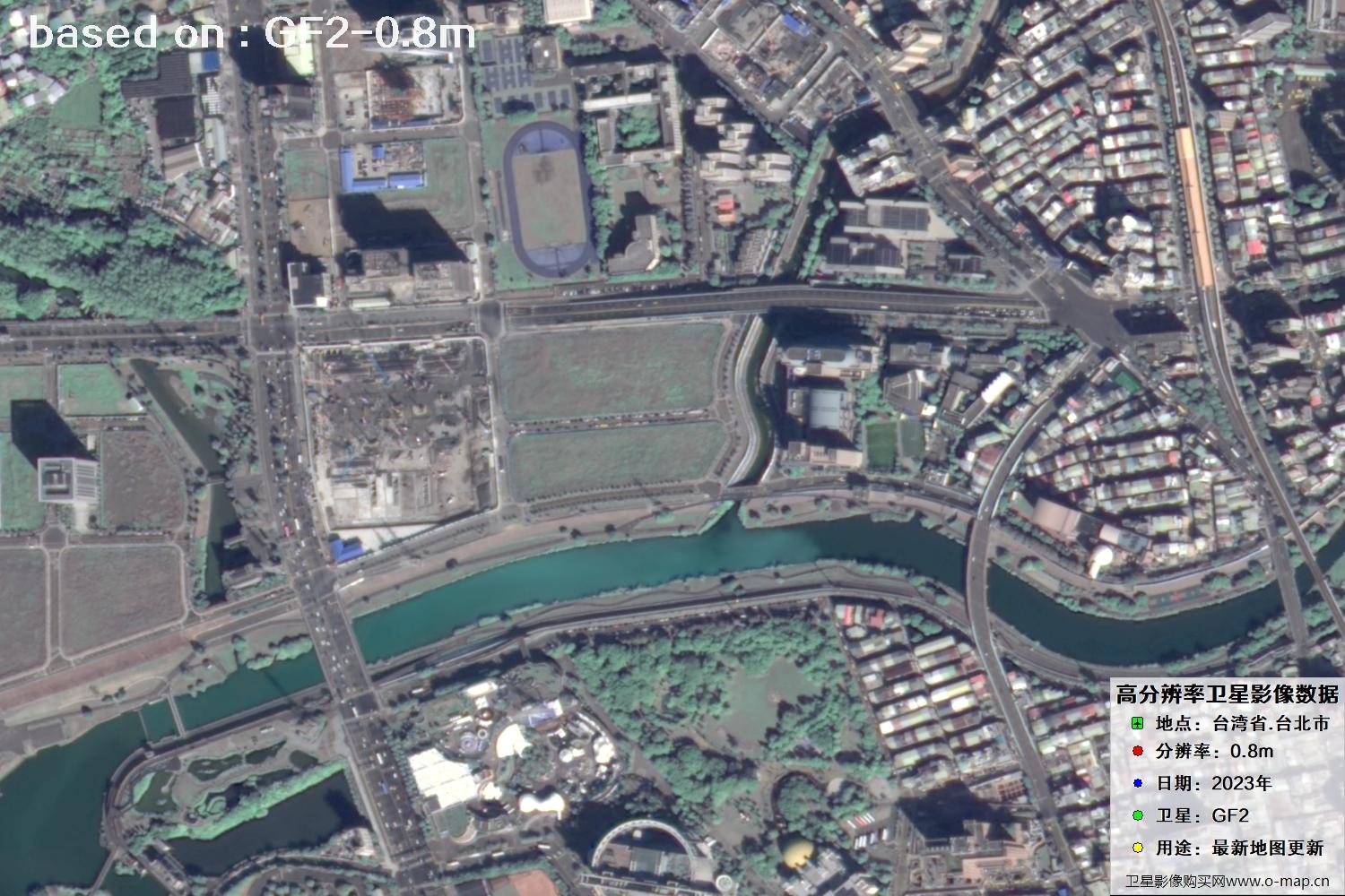 中国台北市2023年GF2卫星图像