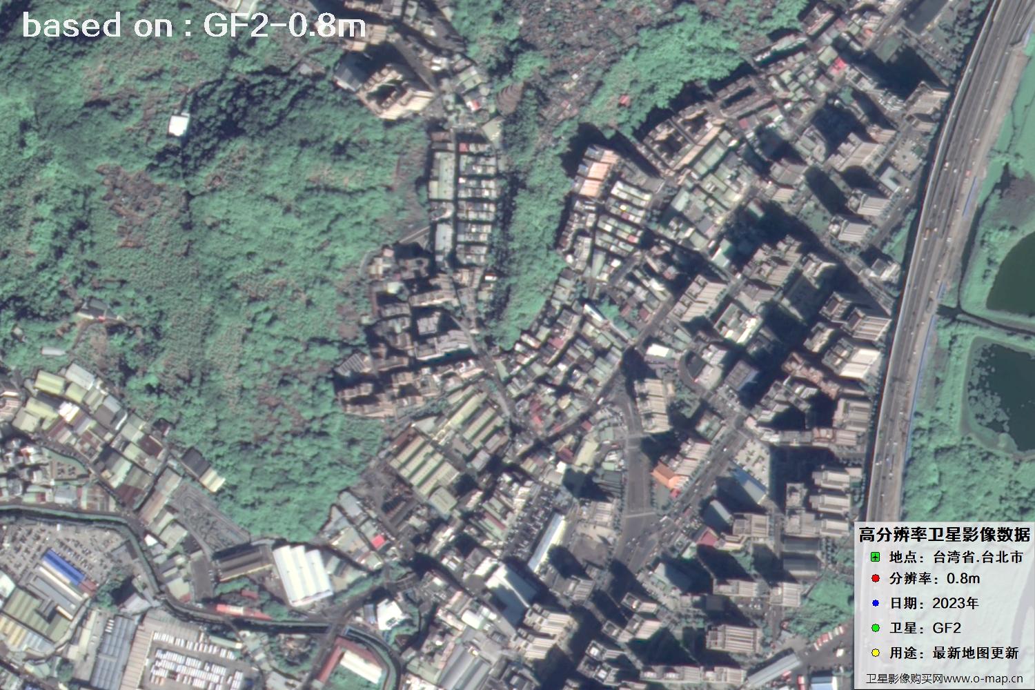 中国台北市2023年GF2卫星图像