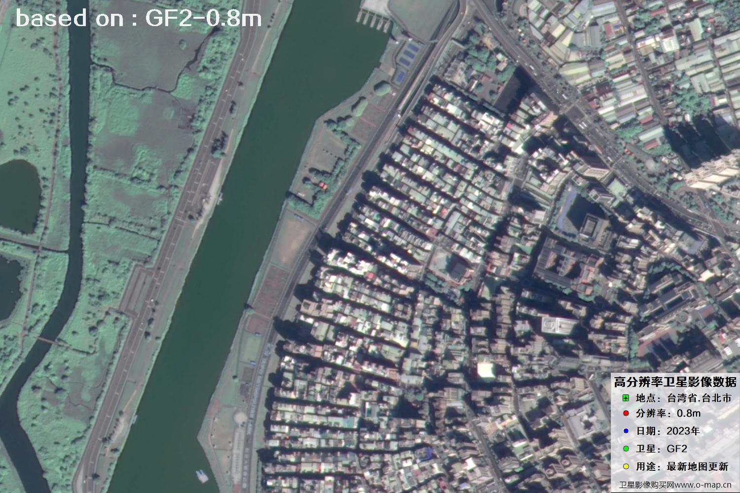 中国台北市2023年GF2卫星图像