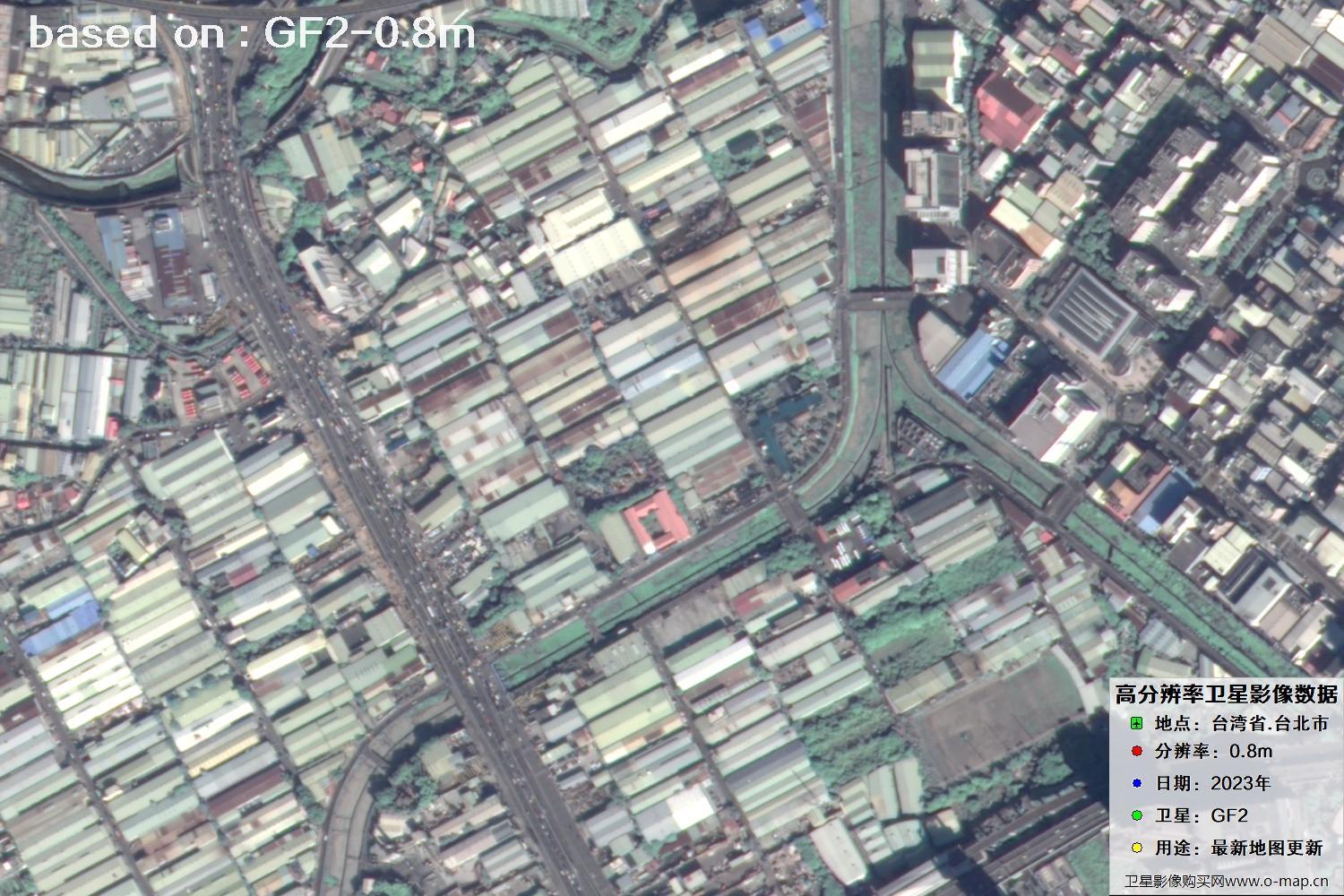 中国台北市2023年GF2卫星图像