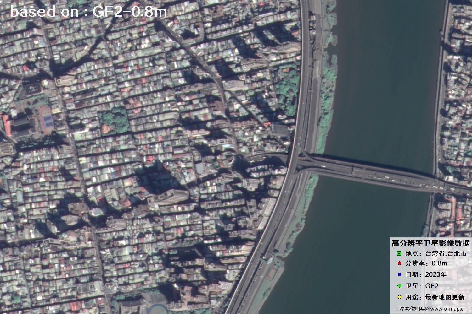 中国台北市2023年GF2卫星图像