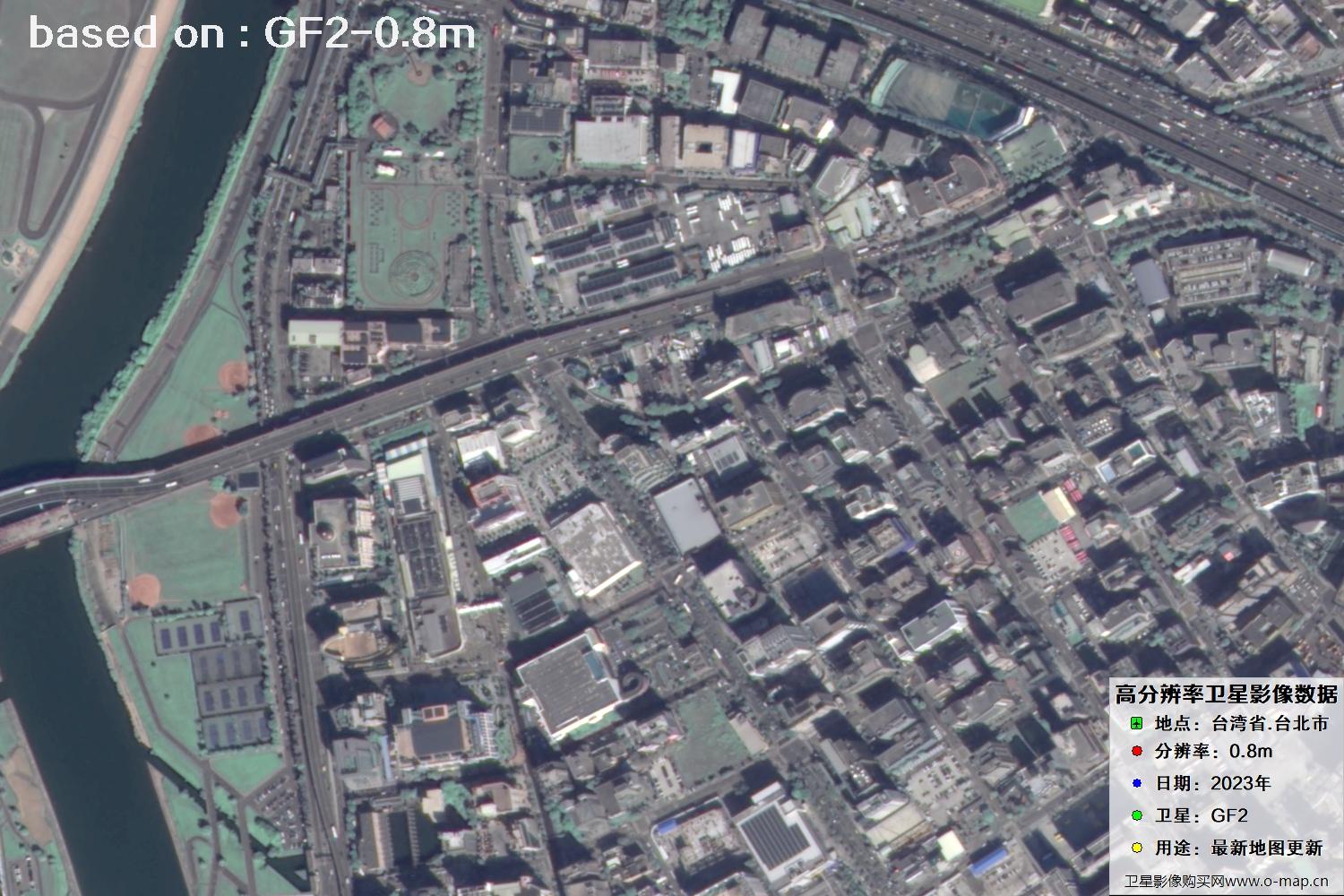 中国台北市2023年GF2卫星图像