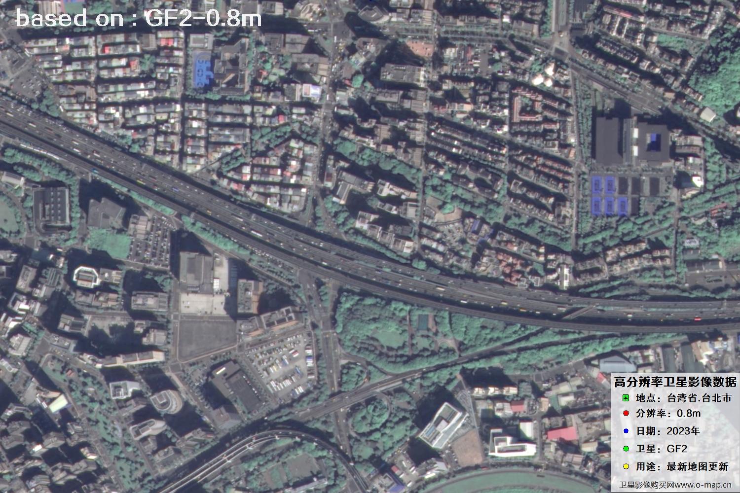 中国台北市2023年GF2卫星图像