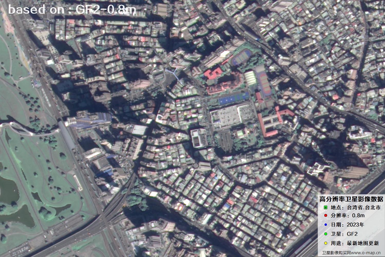 中国台北市2023年GF2卫星图像