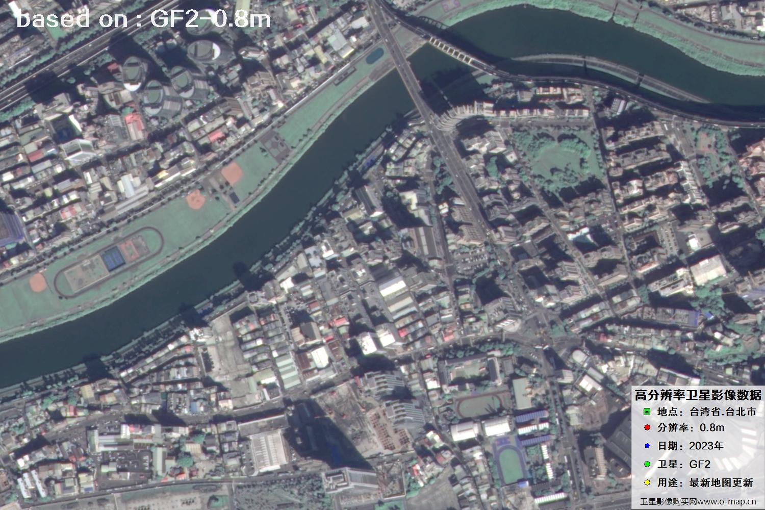 中国台北市2023年GF2卫星图像