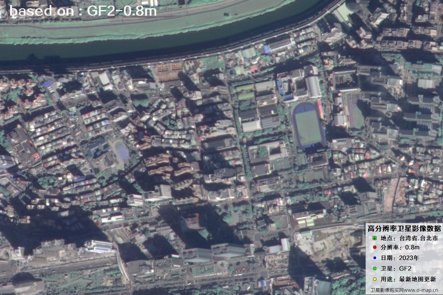 中国台北市2023年GF2卫星图像