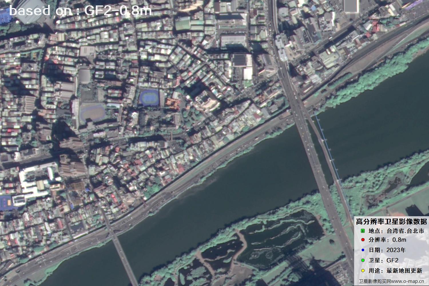 中国台北市2023年GF2卫星图像