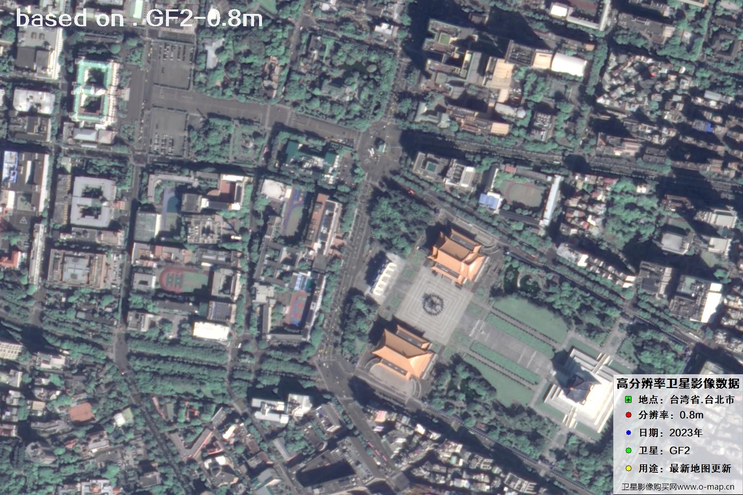 中国台北市2023年GF2卫星图像