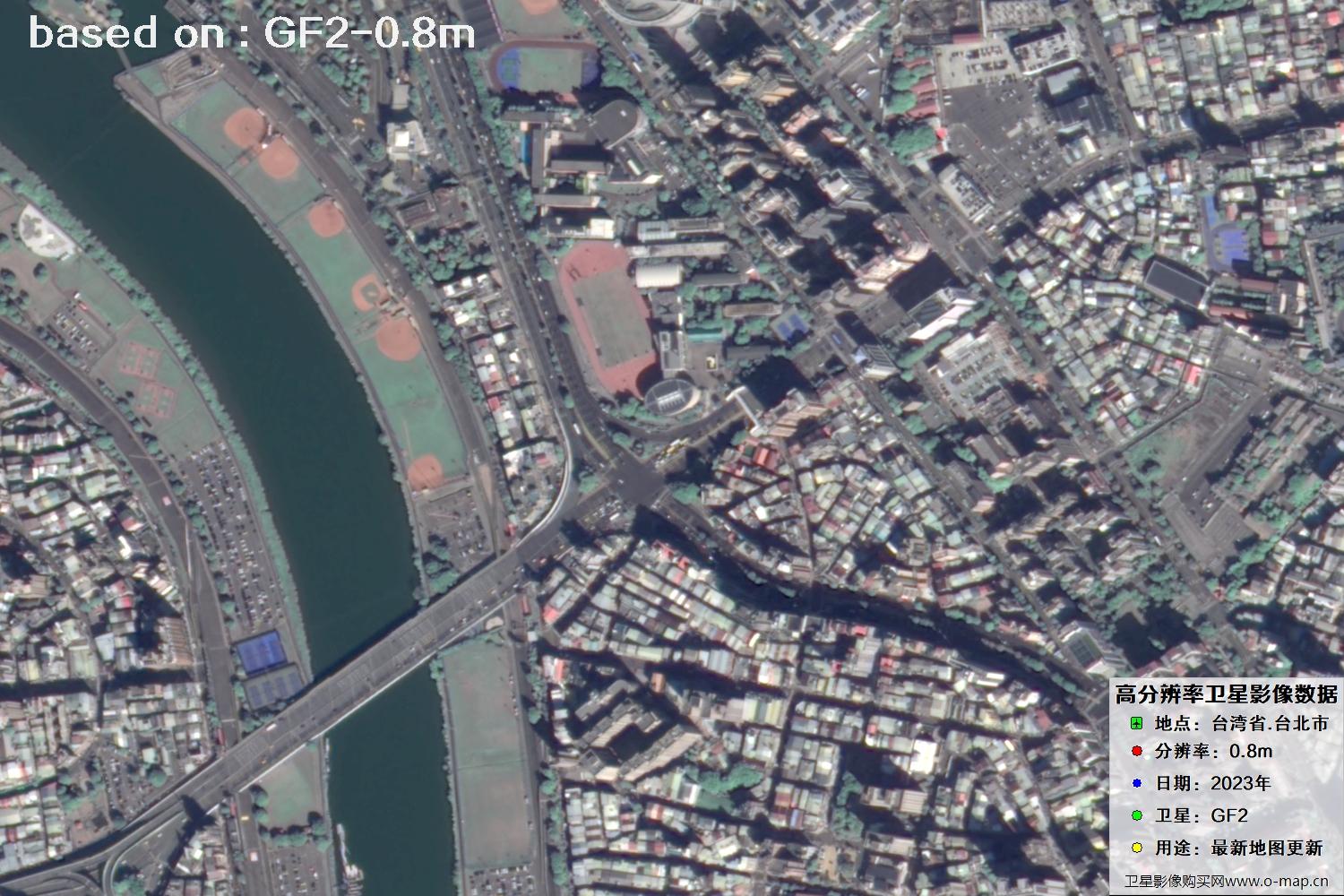 中国台北市2023年GF2卫星图像