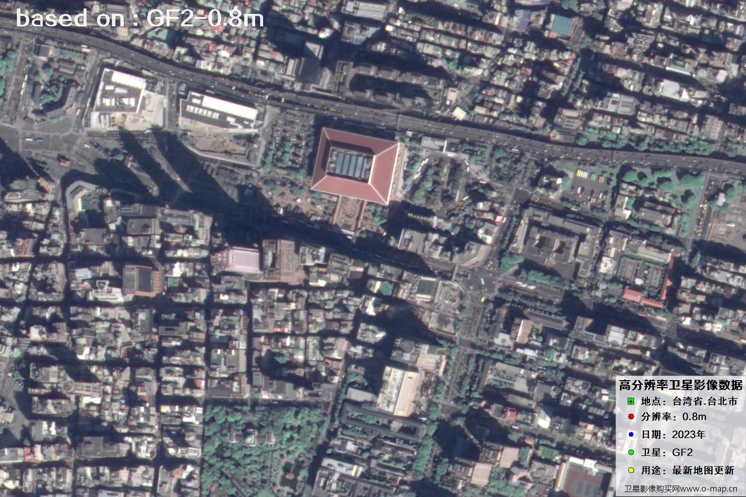 中国台北市2023年GF2卫星图像