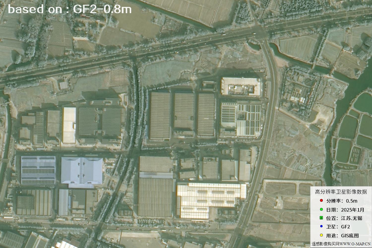江苏省无锡市2025年1月份GF2卫星图像