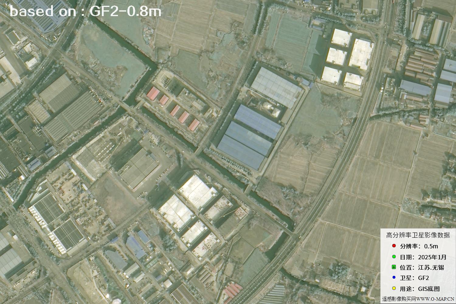 江苏省无锡市2025年1月份GF2卫星图像