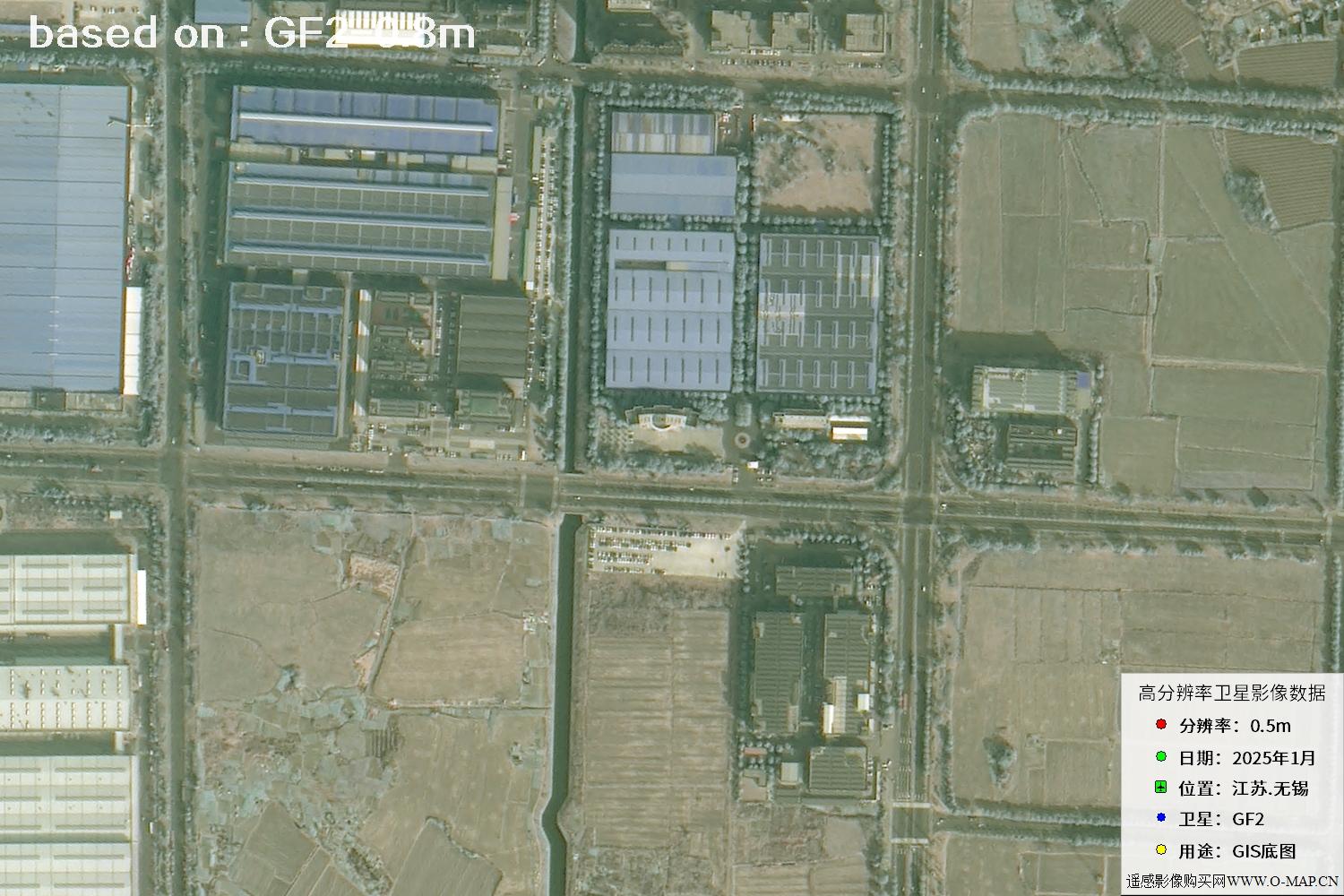 江苏省无锡市2025年1月份GF2卫星图像