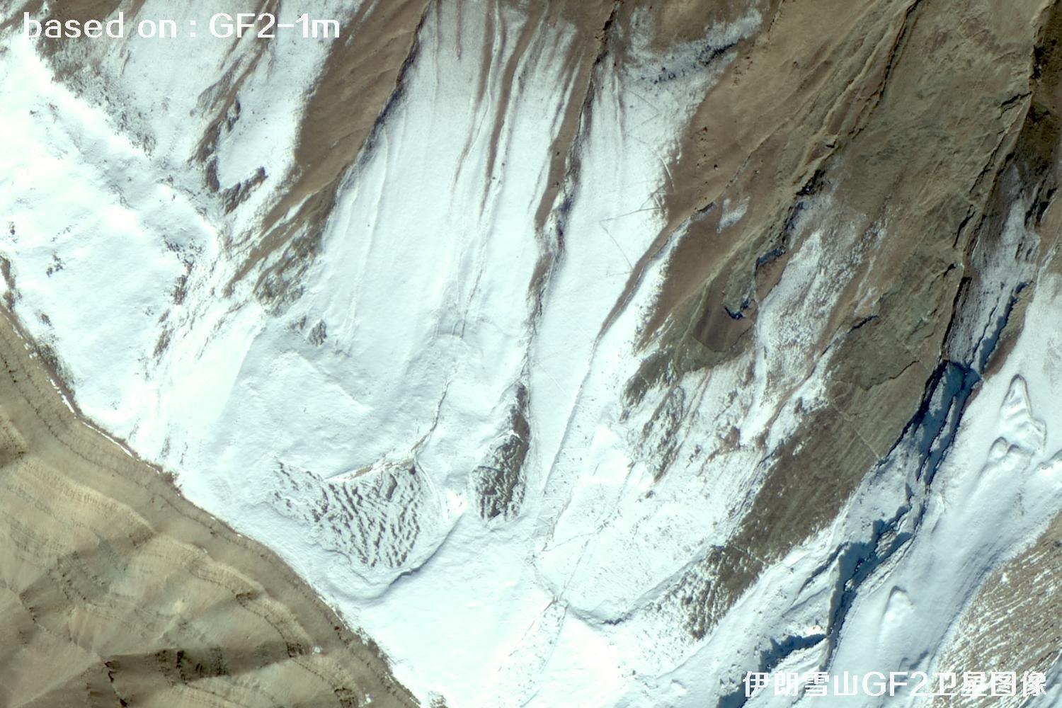 GF2卫星拍摄的伊朗雪山卫星图像