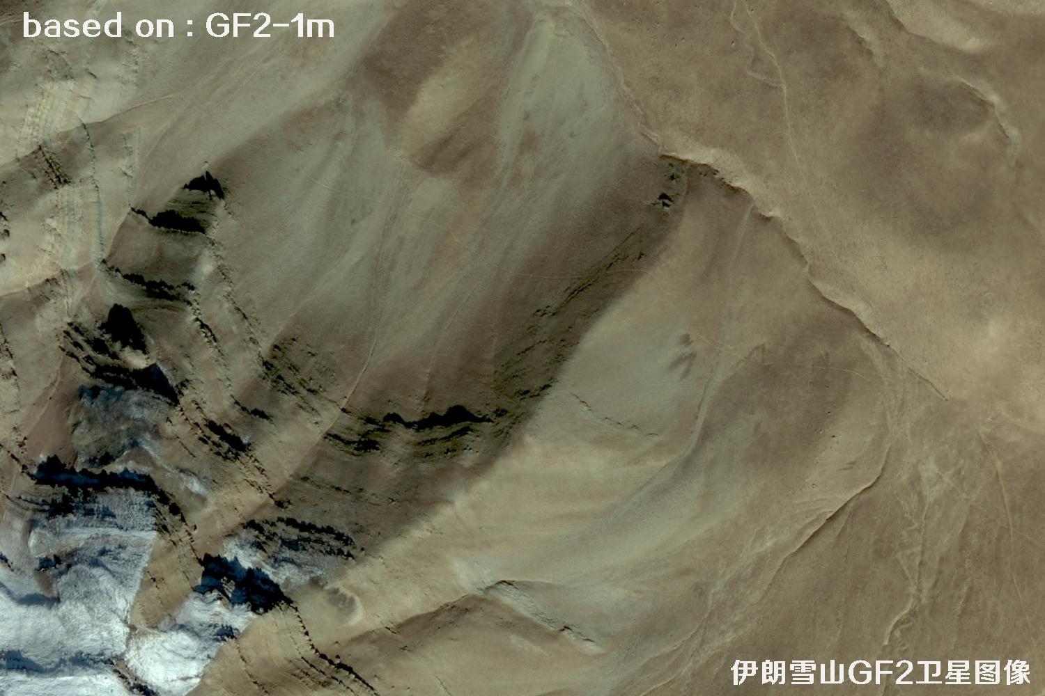 GF2卫星拍摄的伊朗雪山卫星图像
