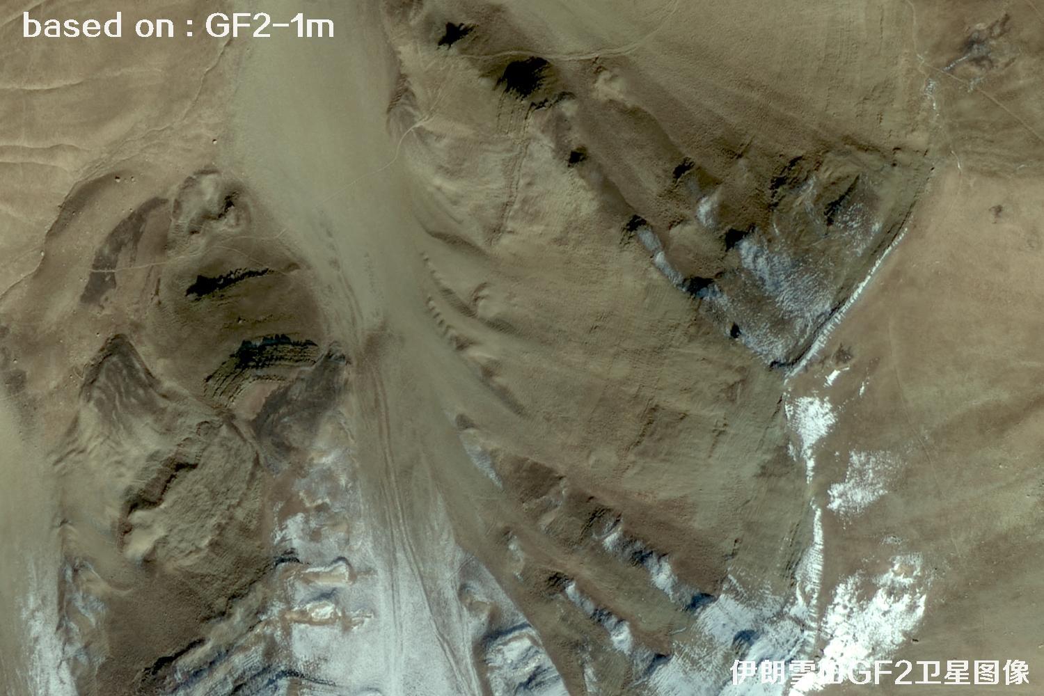 GF2卫星拍摄的伊朗雪山卫星图像