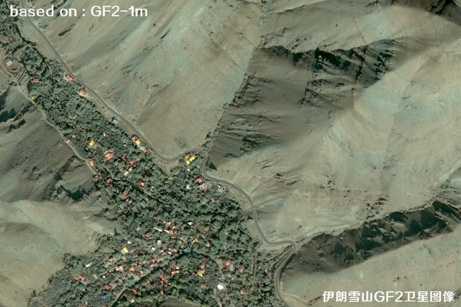 GF2卫星拍摄的伊朗雪山卫星图像