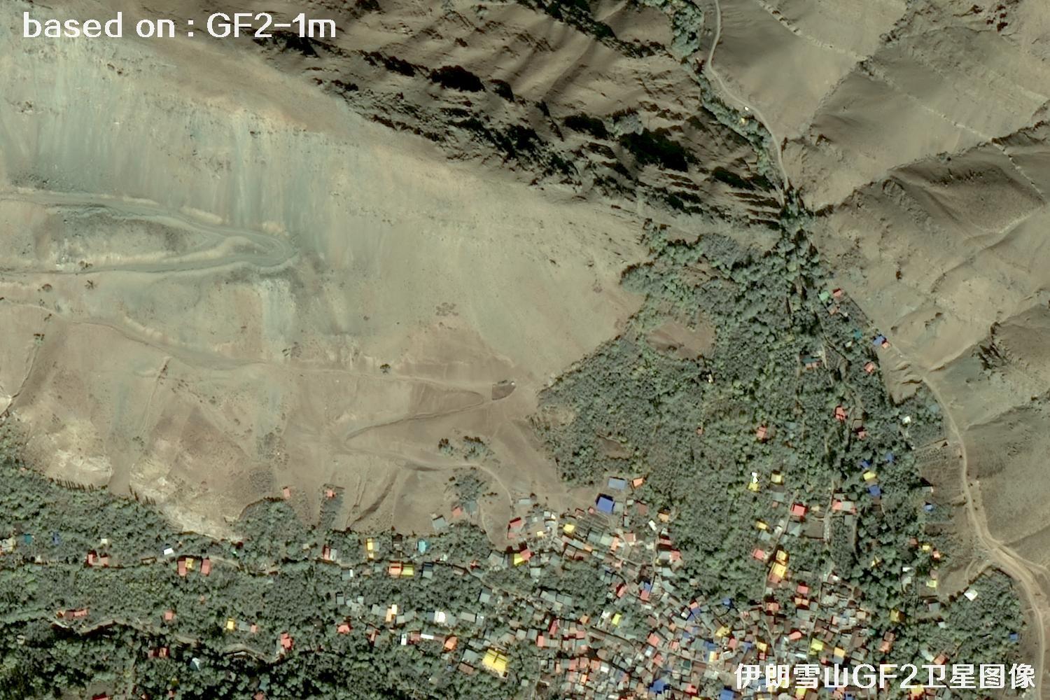 GF2卫星拍摄的伊朗雪山卫星图像