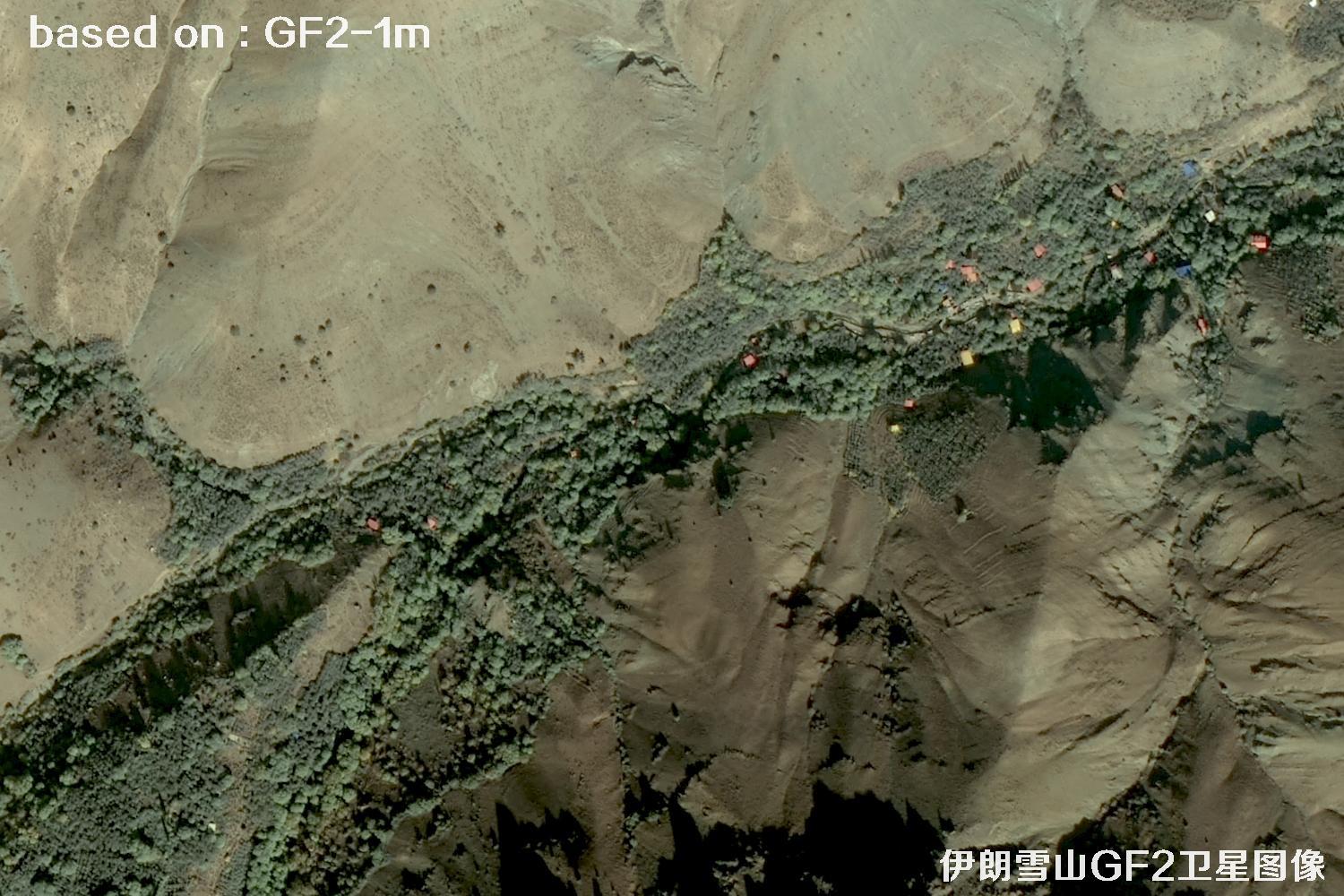 GF2卫星拍摄的伊朗雪山卫星图像