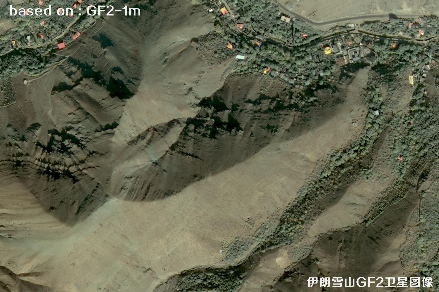 GF2卫星拍摄的伊朗雪山卫星图像