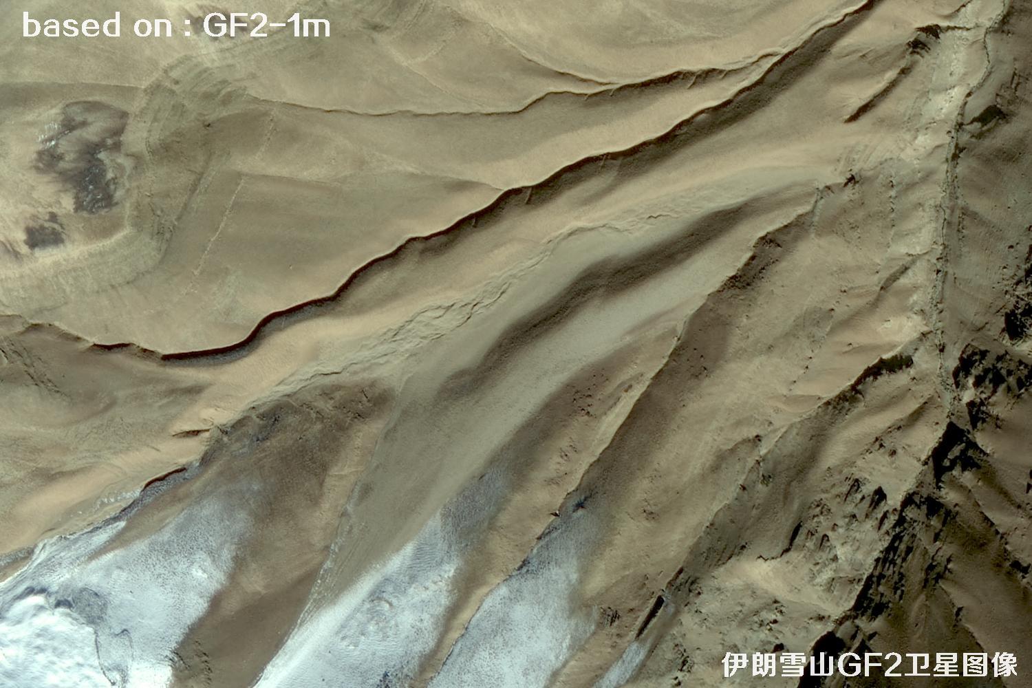 GF2卫星拍摄的伊朗雪山卫星图像