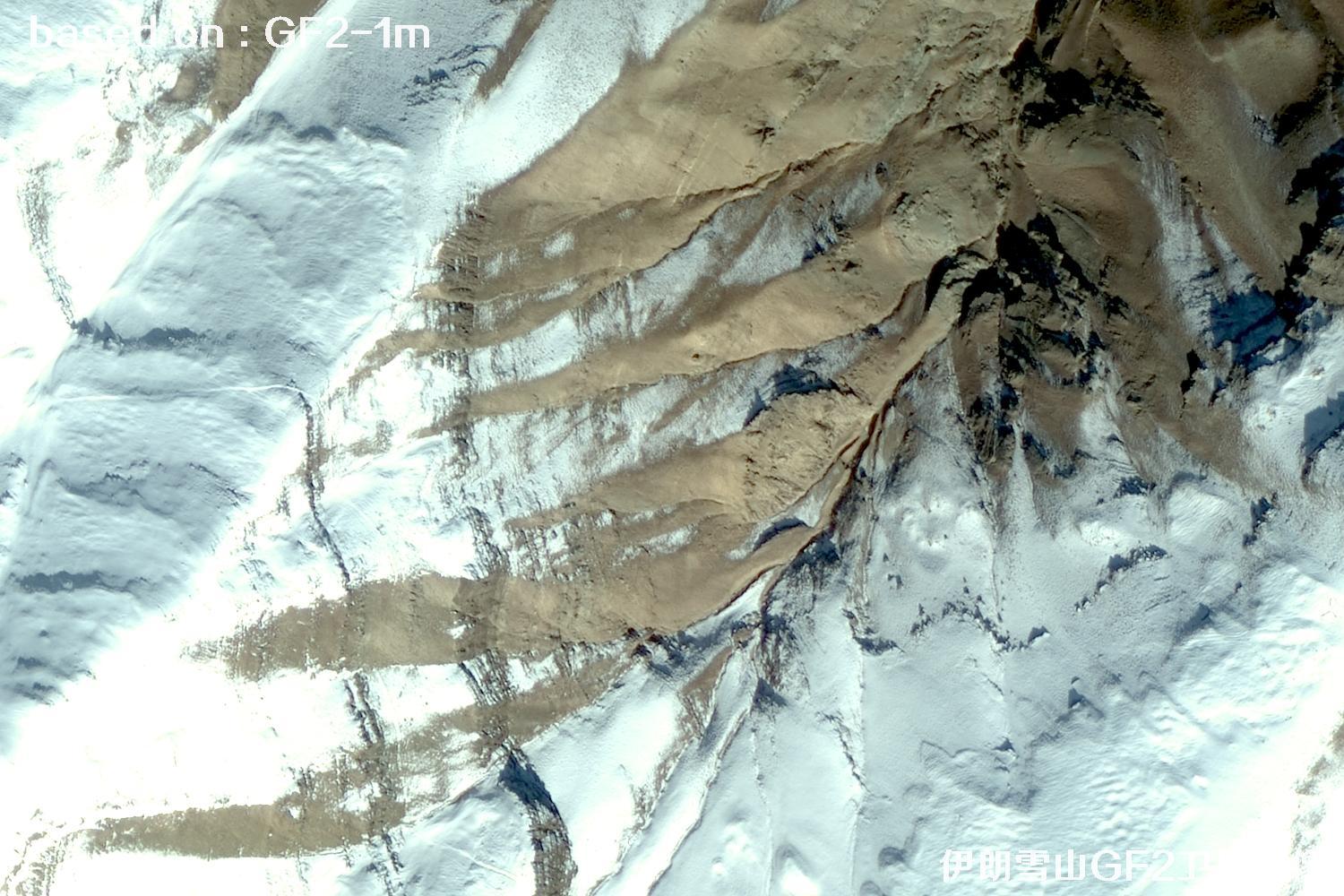 GF2卫星拍摄的伊朗雪山卫星图像