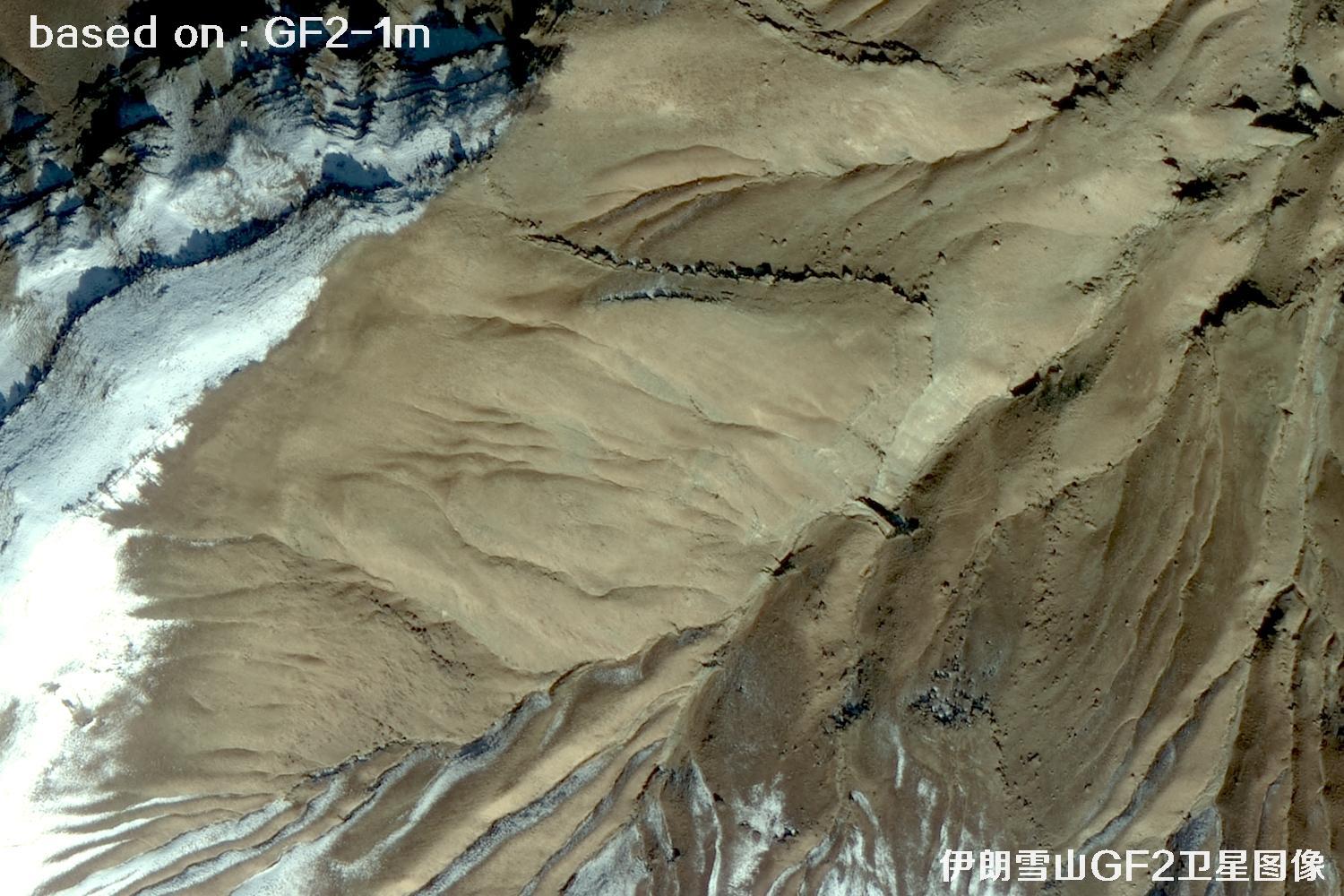 GF2卫星拍摄的伊朗雪山卫星图像