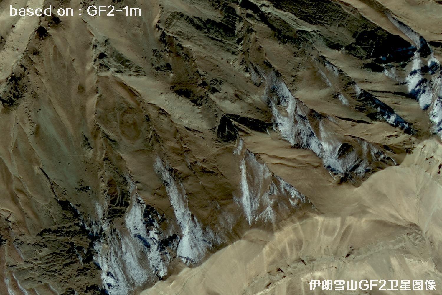 GF2卫星拍摄的伊朗雪山卫星图像