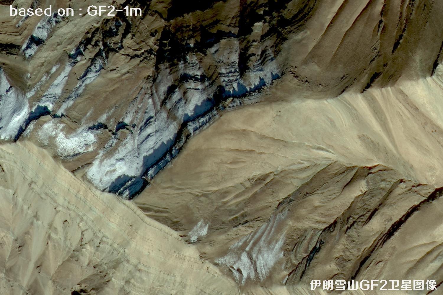 GF2卫星拍摄的伊朗雪山卫星图像