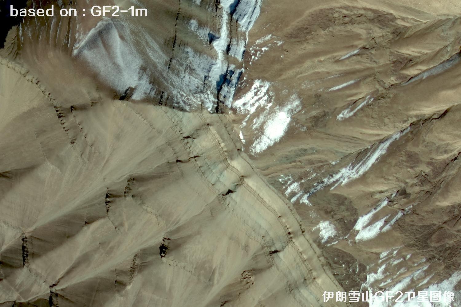 GF2卫星拍摄的伊朗雪山卫星图像