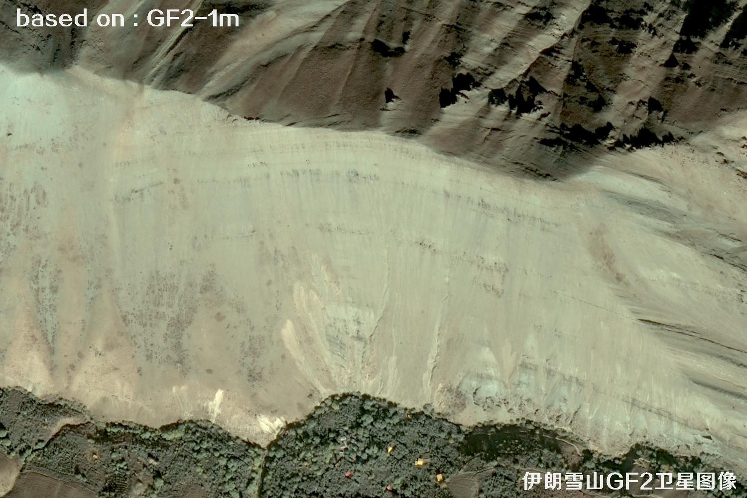 GF2卫星拍摄的伊朗雪山卫星图像