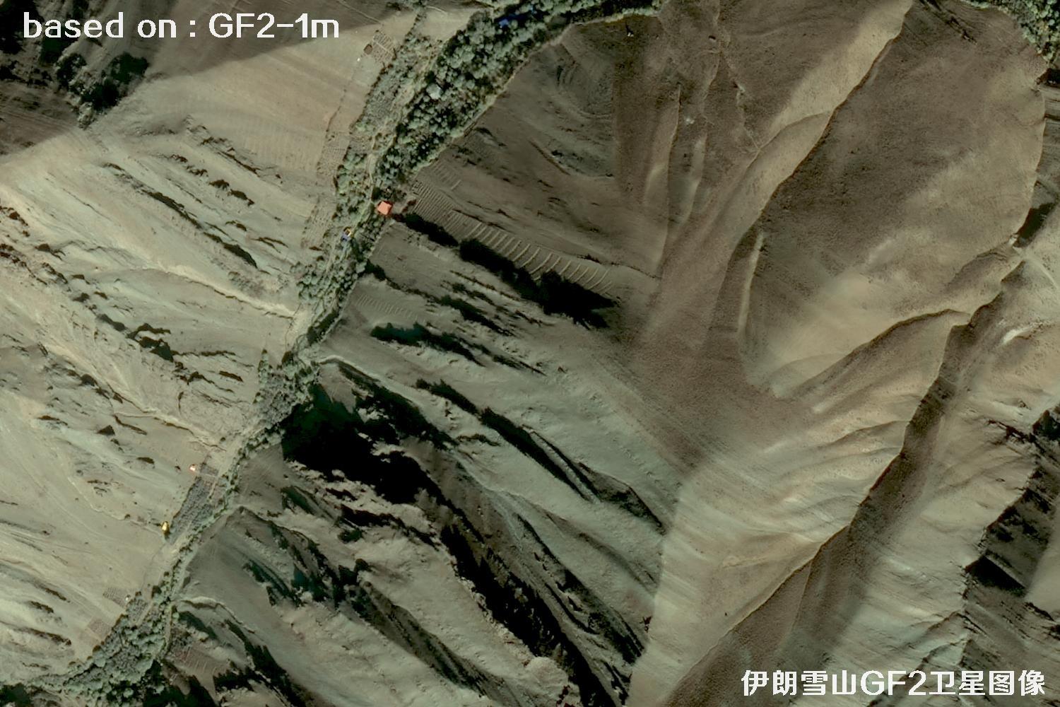 GF2卫星拍摄的伊朗雪山卫星图像