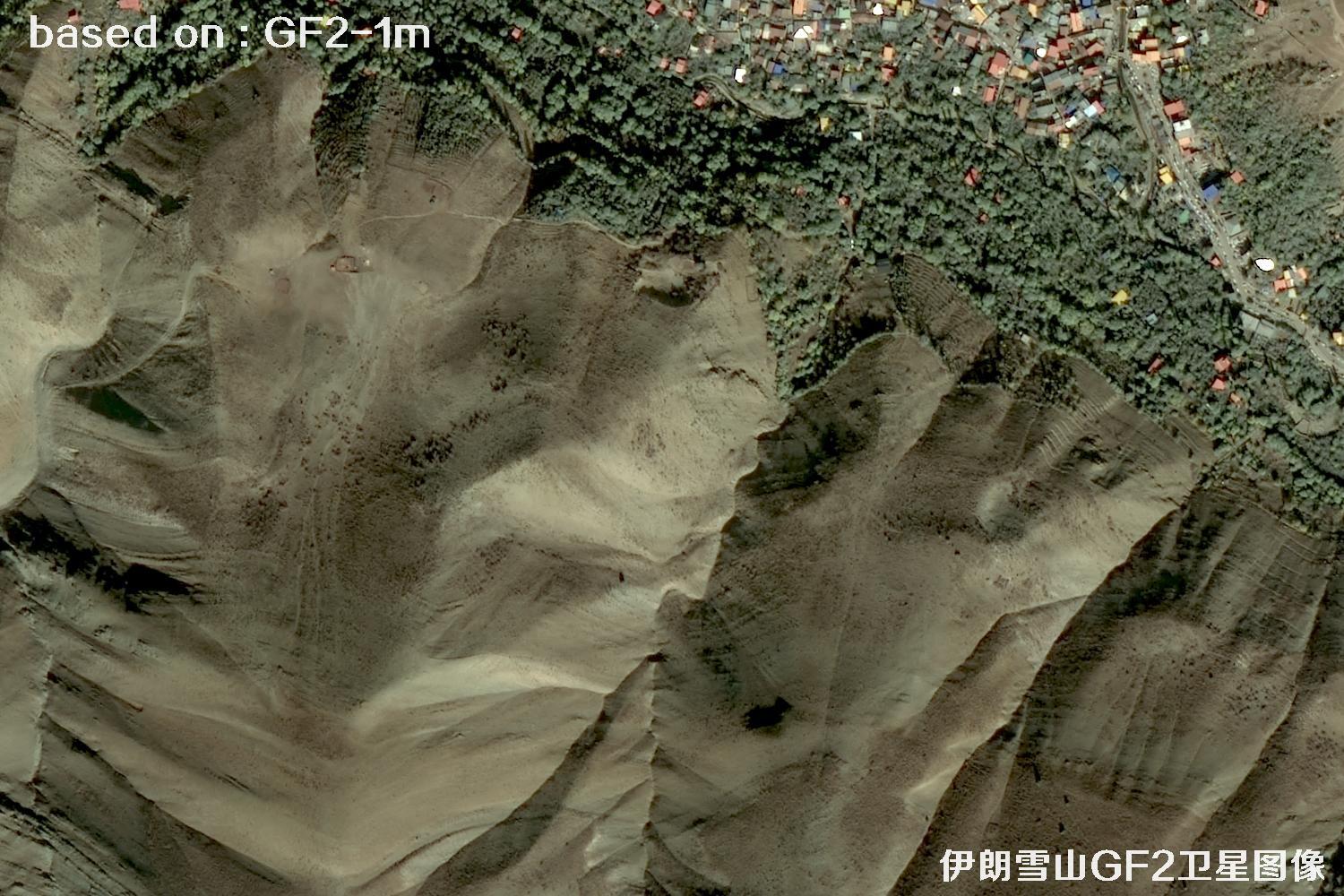 GF2卫星拍摄的伊朗雪山卫星图像