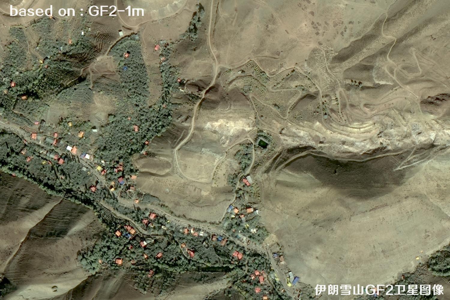 GF2卫星拍摄的伊朗雪山卫星图像