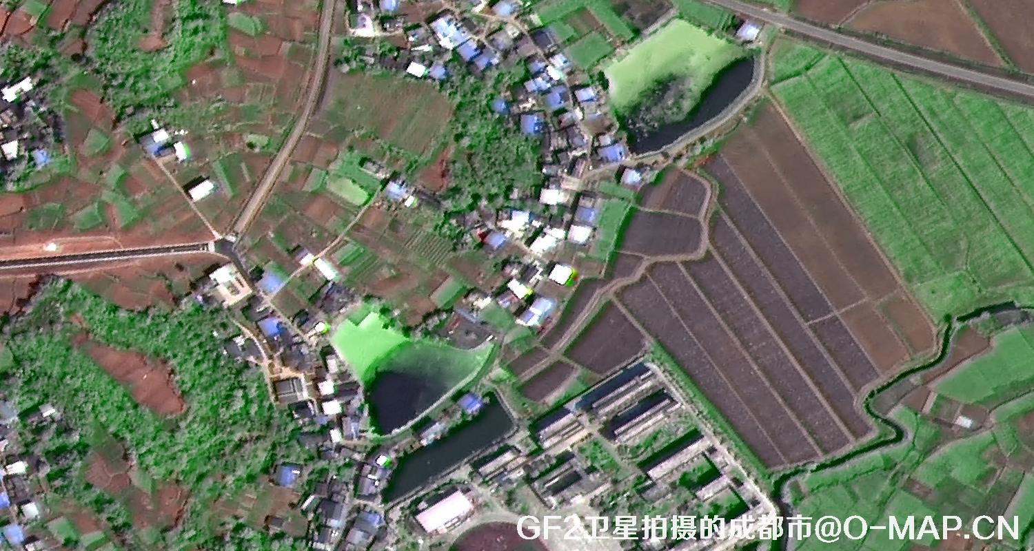 高分二号卫星2022年拍摄的成都市卫星图