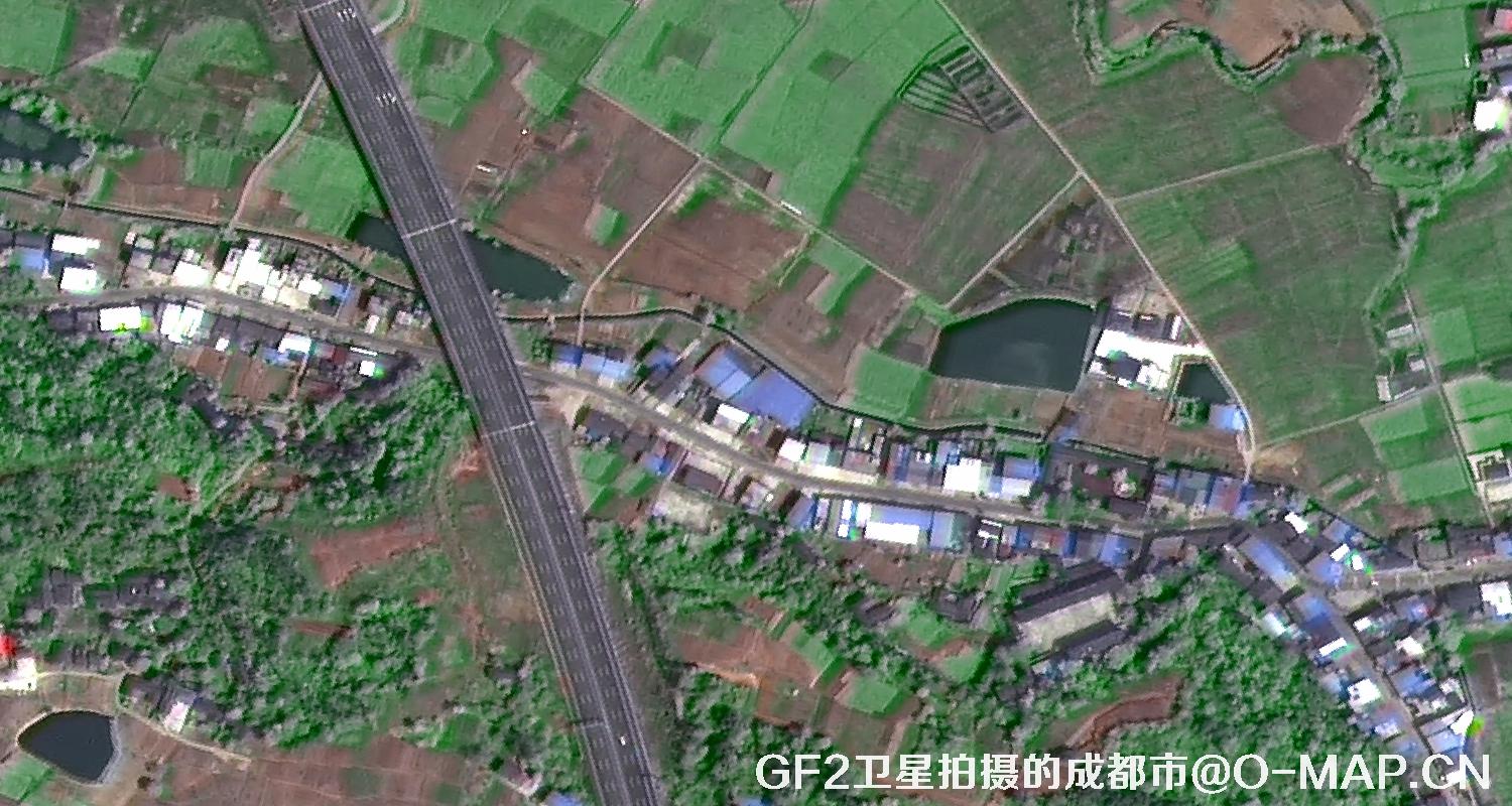 高分二号卫星2022年拍摄的成都市卫星图