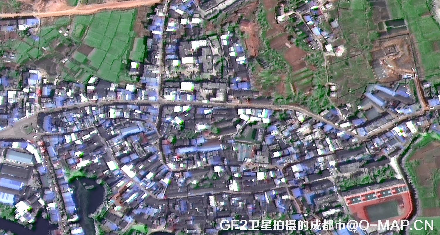 高分二号卫星2022年拍摄的成都市卫星图