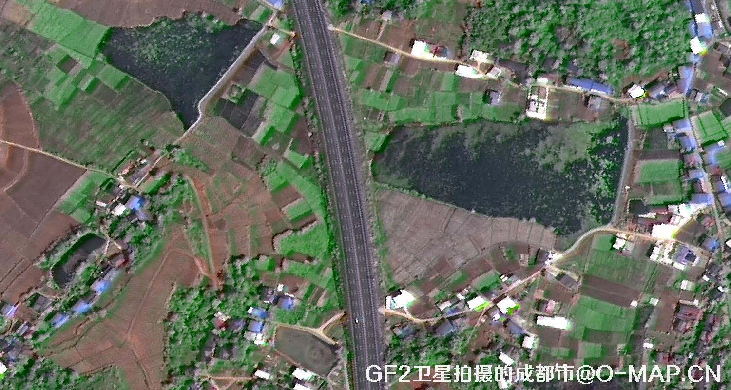 高分二号卫星2022年拍摄的成都市卫星图