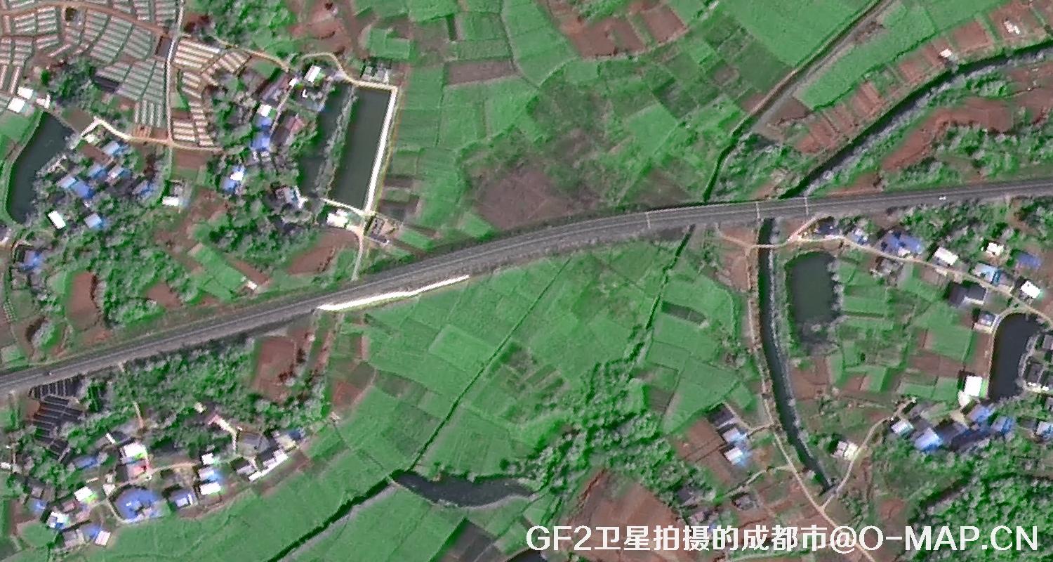 高分二号卫星2022年拍摄的成都市卫星图