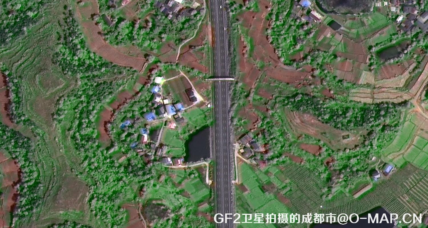 高分二号卫星2022年拍摄的成都市卫星图