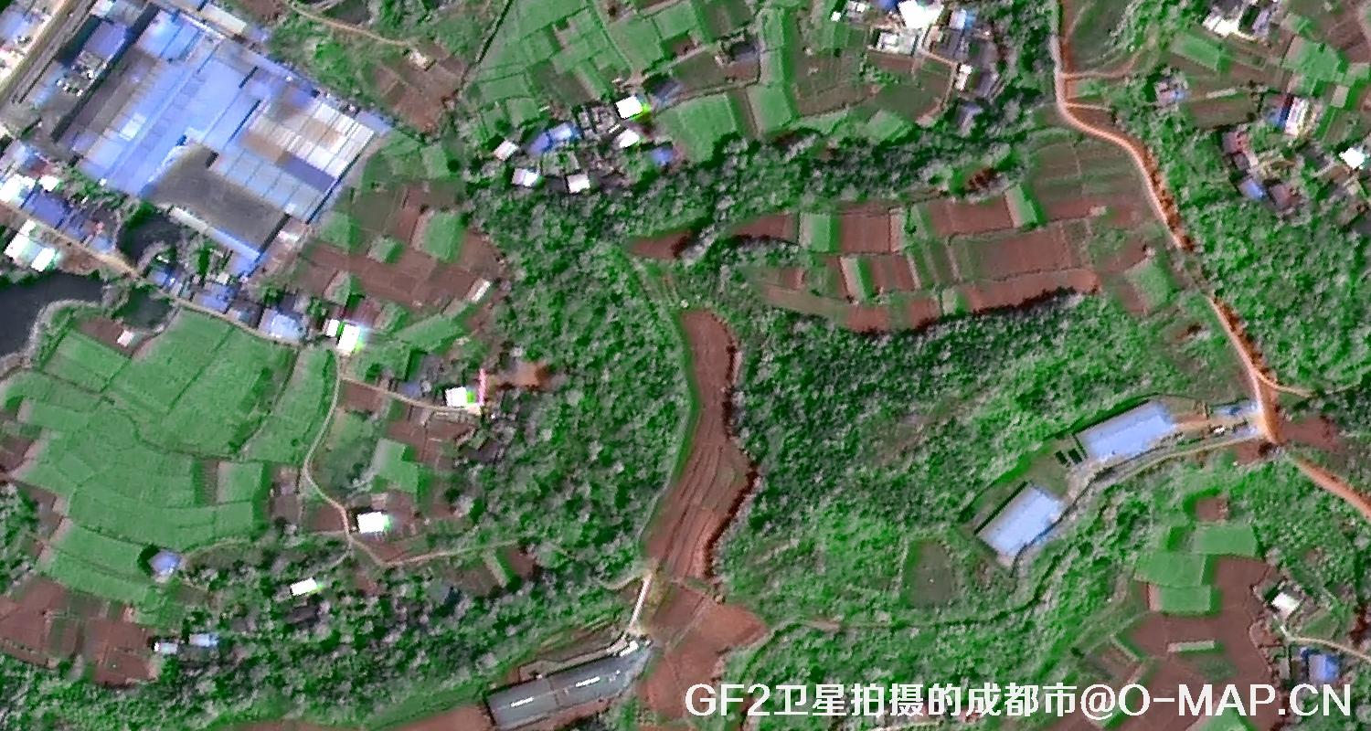 高分二号卫星2022年拍摄的成都市卫星图
