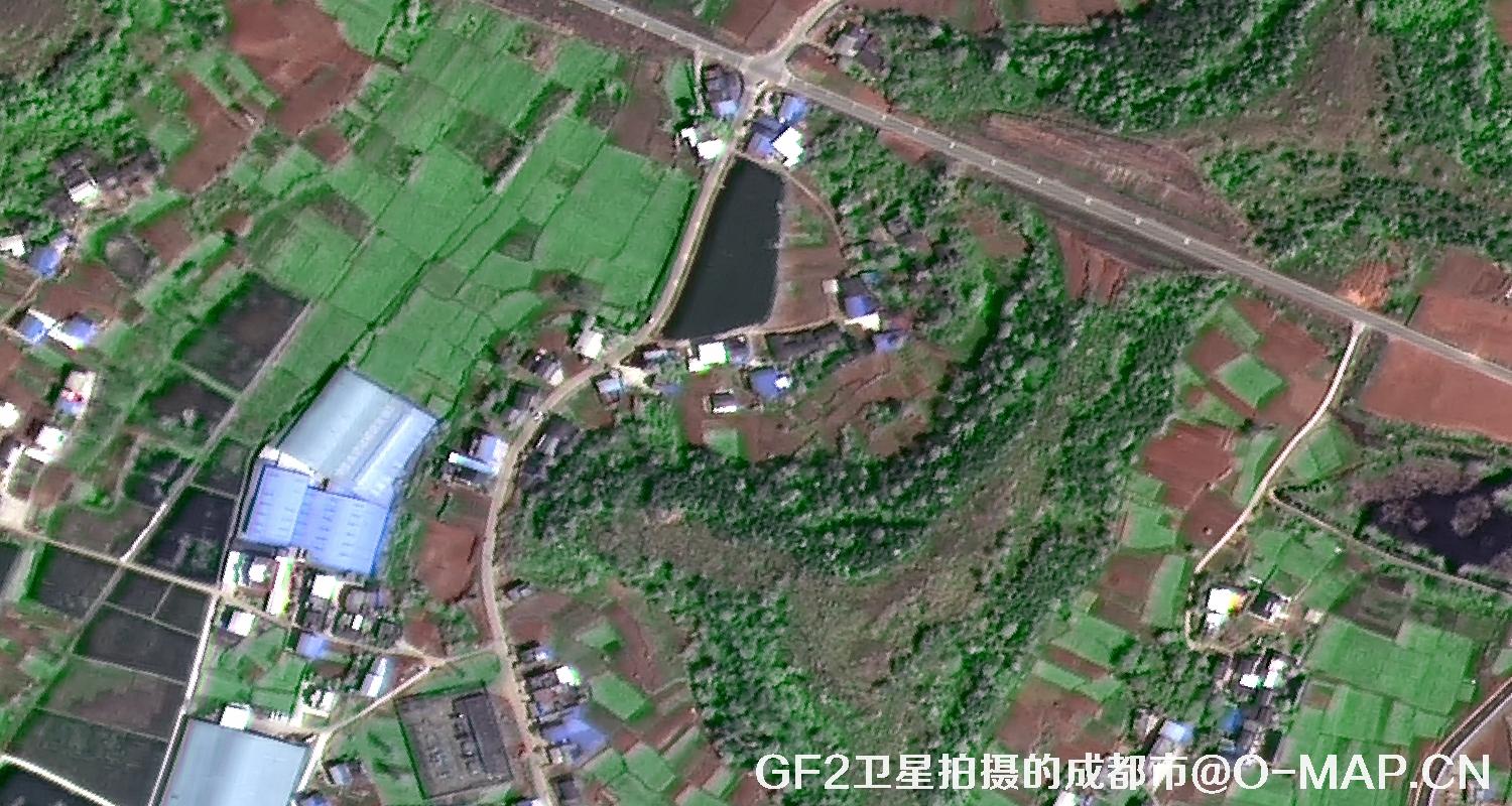 高分二号卫星2022年拍摄的成都市卫星图