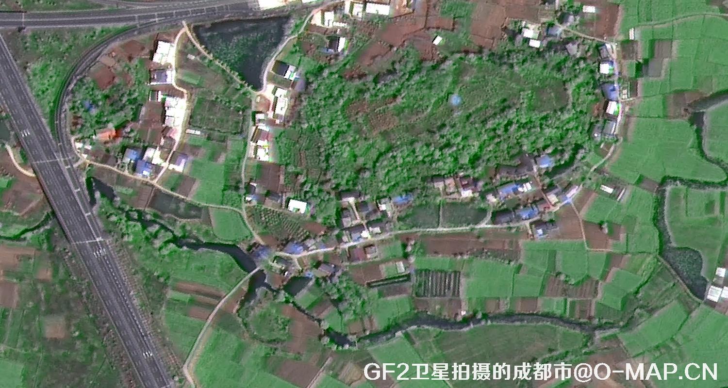 高分二号卫星2022年拍摄的成都市卫星图