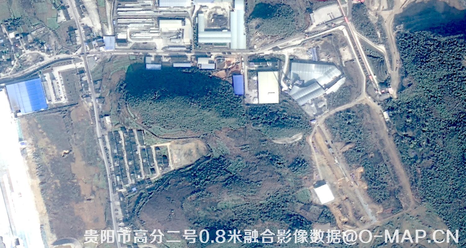 贵州省贵阳市高分二号卫星0.8米融合影像数据